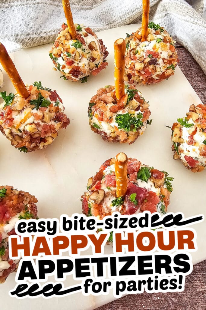 happy hour appetizers - cracked out cheeseball bites
