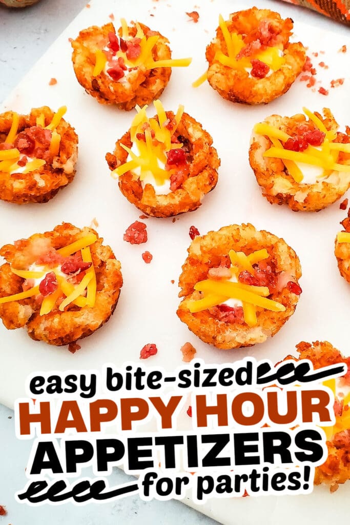 happy hour appetizers - loaded tater cups