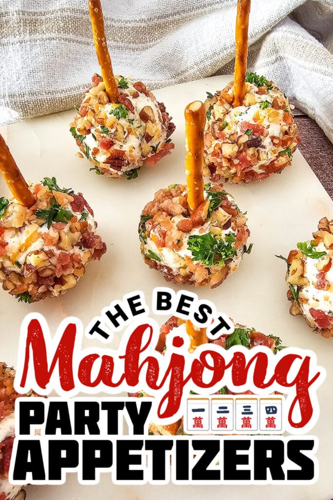 mahjong party food ideas - Cracked Out Cheeseball Bites