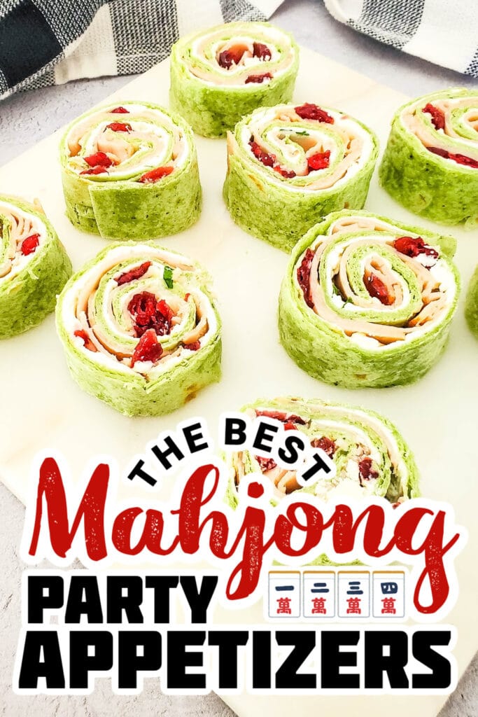 mahjong party food ideas - Cranberry Turkey Pinwheels