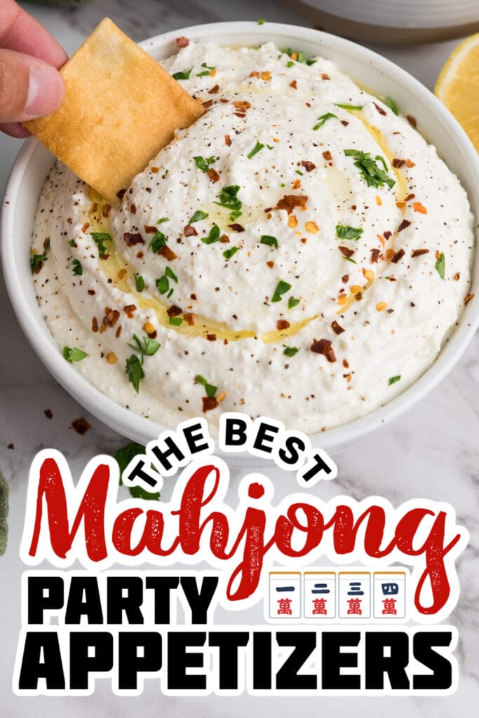 mahjong party food ideas - Lemony Whipped Feta Dip
