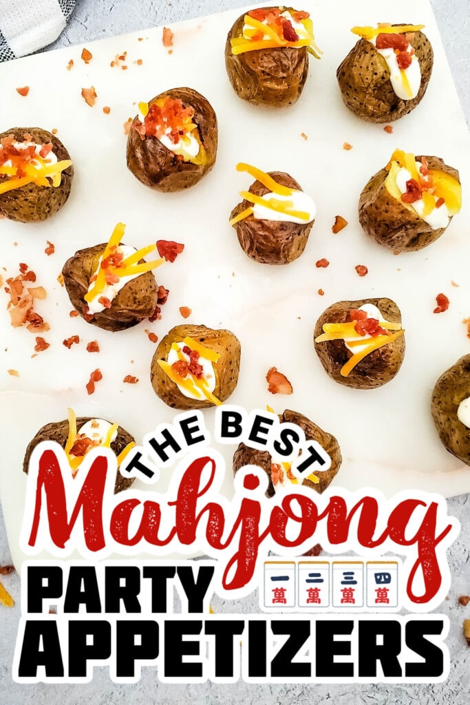 mahjong party food ideas - Loaded Mini Baked Potato Bites