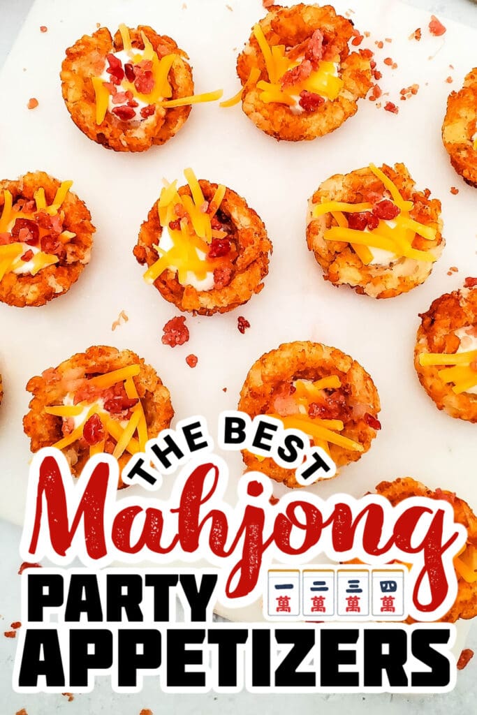mahjong party food ideas - Loaded Tater Cups