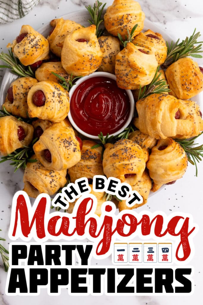mahjong party food ideas - Mini Piggies in a Blanket
