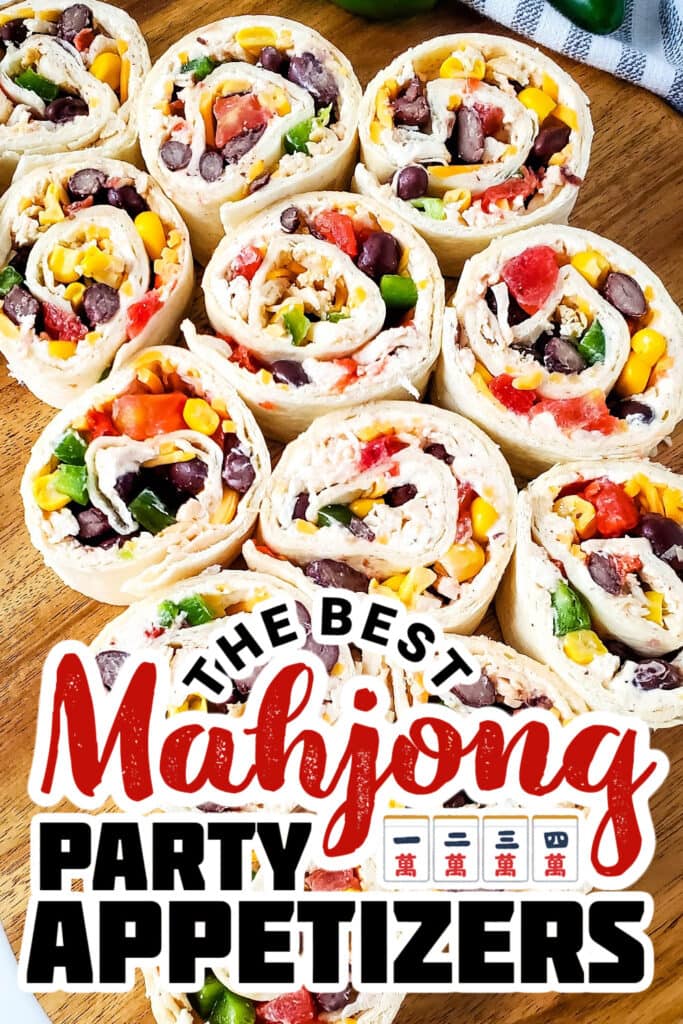 mahjong party food ideas - Southwest Chicken Pinwheels