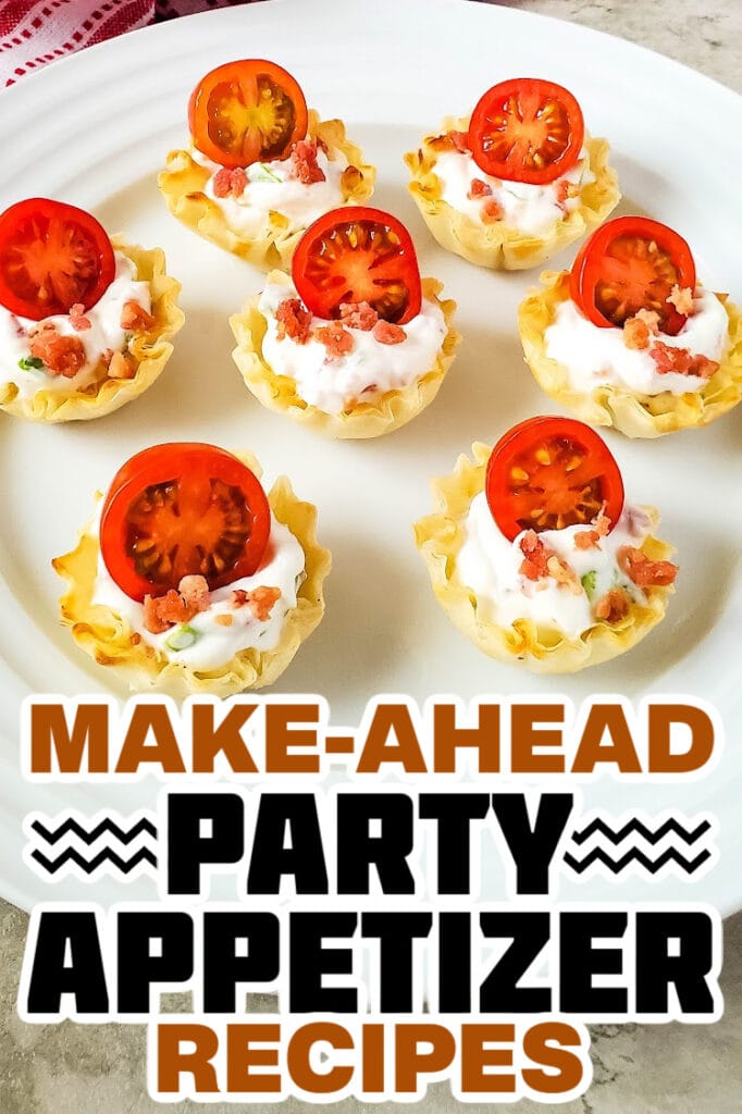 make ahead appetizer -BLT Phyllo Party Bites