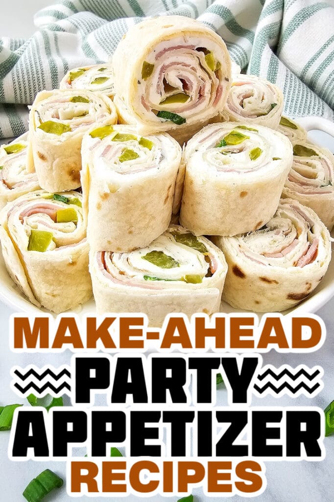 make ahead appetizer -Creamy Pickle Dip Pinwheels