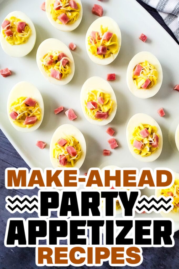 make ahead appetizer -Ham and Cheese Deviled Eggs