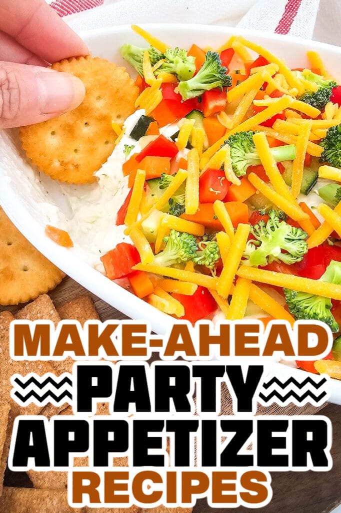 make ahead appetizer -Veggie Pizza Dip