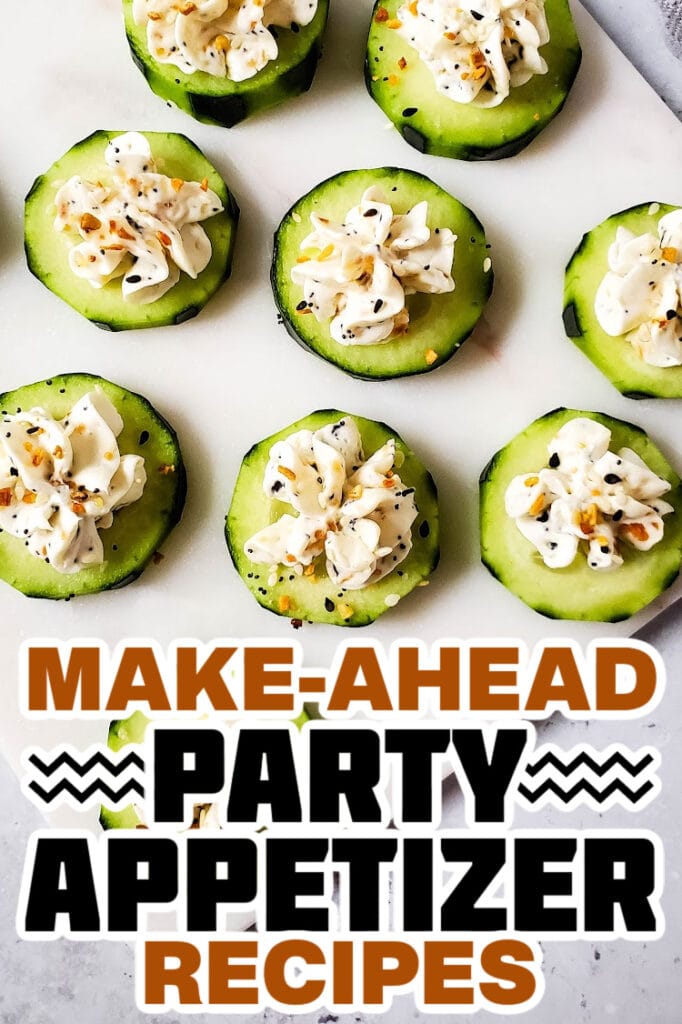 make ahead appetizer - everything bagel cucumber bites