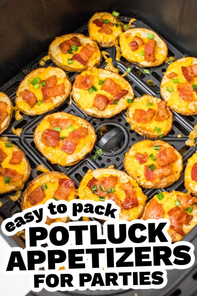 potluck appetizers - Air Fryer Bacon and Cheese Potato Slices