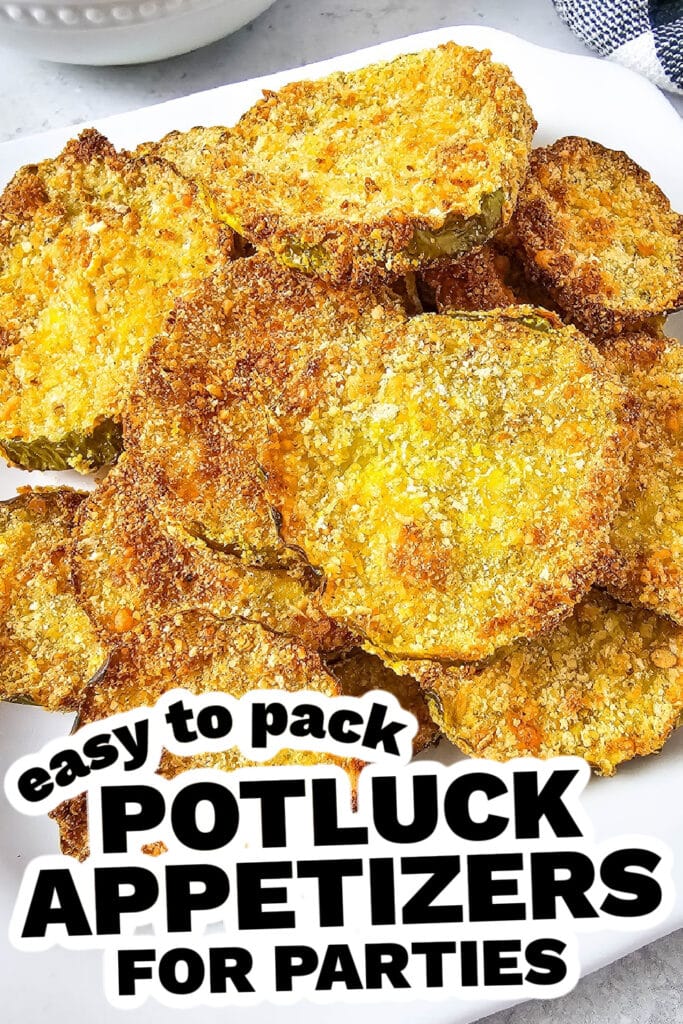 potluck appetizers -Air Fryer Pickle Chips