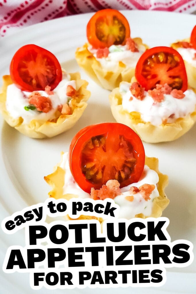 potluck appetizers - BLT Phyllo Party Bites