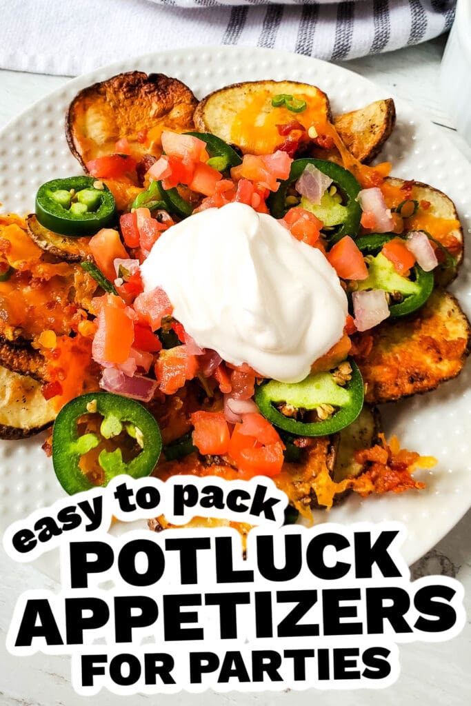 potluck appetizers -Cheesy Baked Irish Nachos