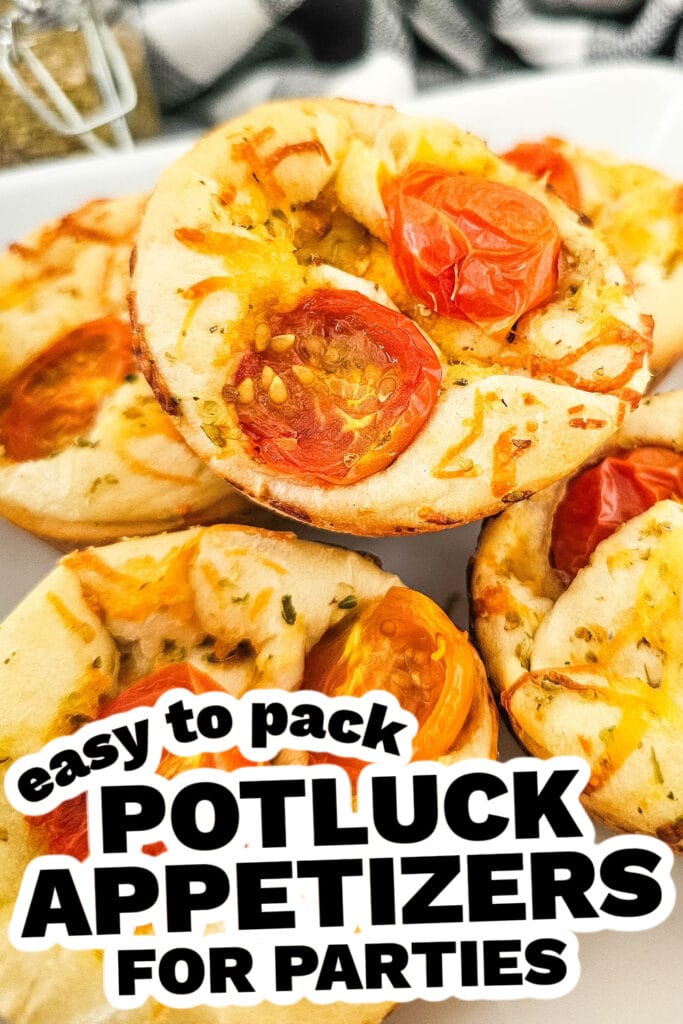 potluck appetizers - Cheesy Tomato Focaccia Rolls
