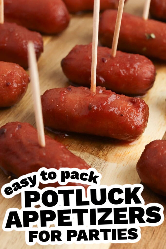 potluck appetizers -Cranberry Cocktail Sausages