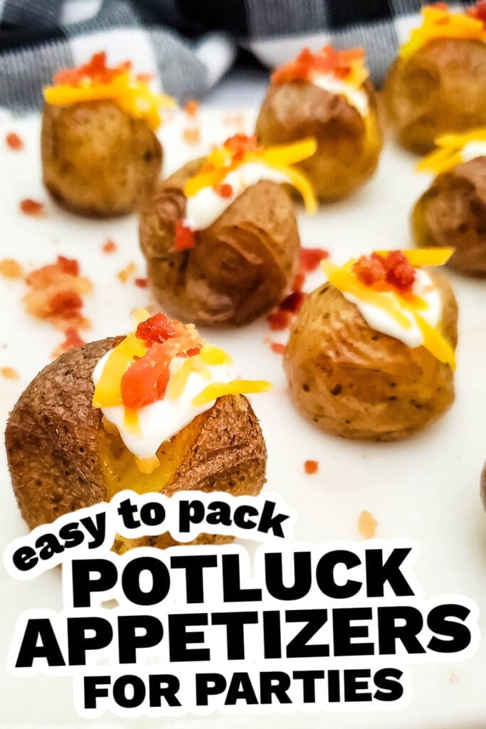 potluck appetizers - Loaded Mini Baked Potato Bites