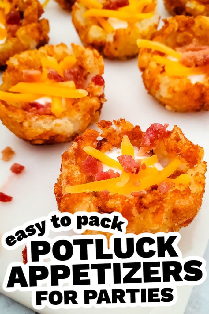 potluck appetizers - Loaded Tater Cups
