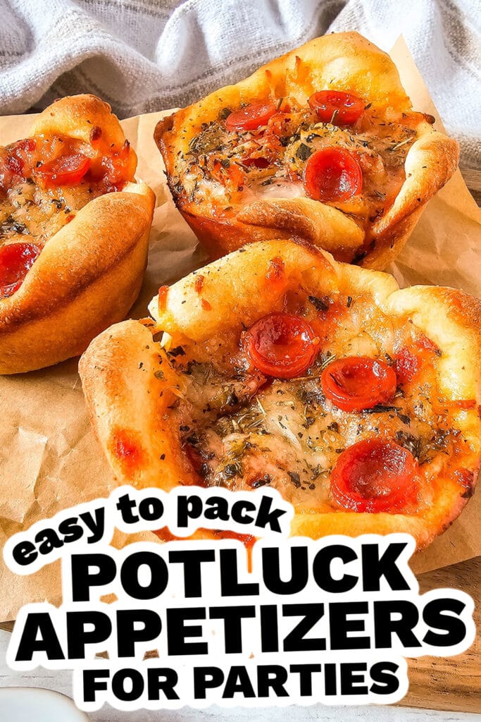 potluck appetizers -Pepperoni Pizza Puffs
