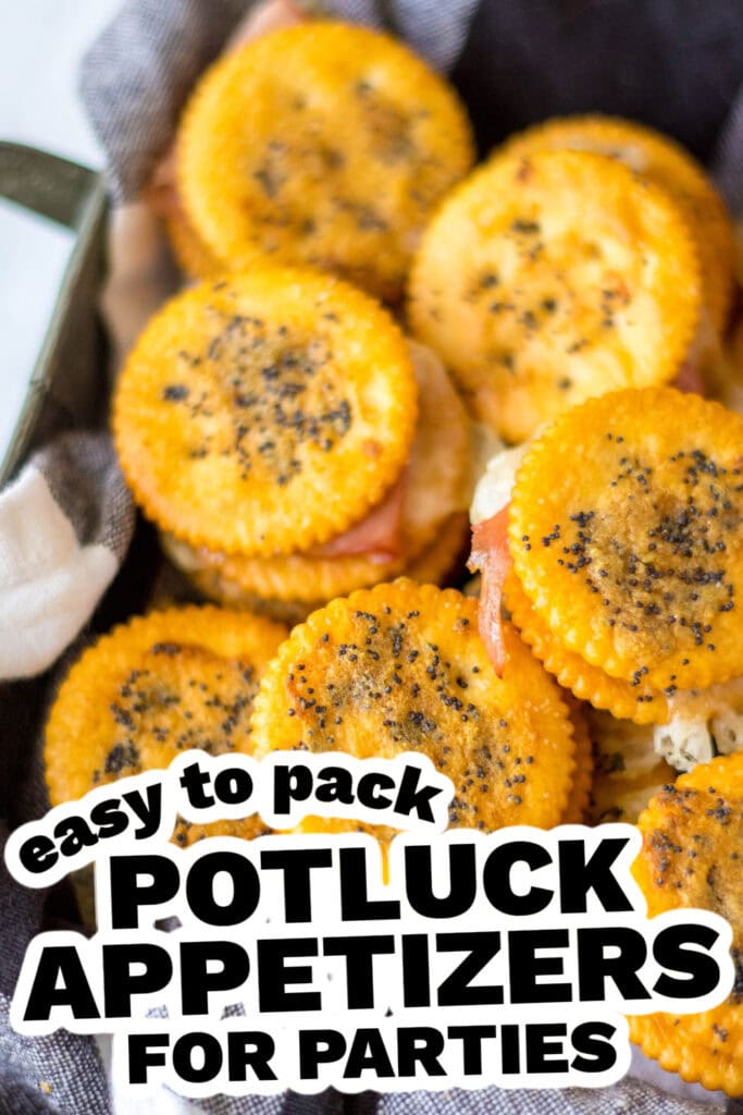 potluck appetizers - Ritz Ham Sandwiches