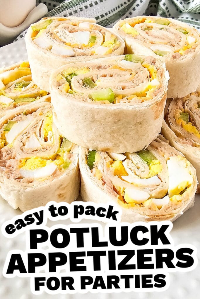 potluck appetizers -Tuna Salad Pinwheels
