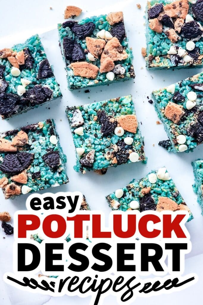 potluck dessert recipes - Cookie Monster Rice Krispies