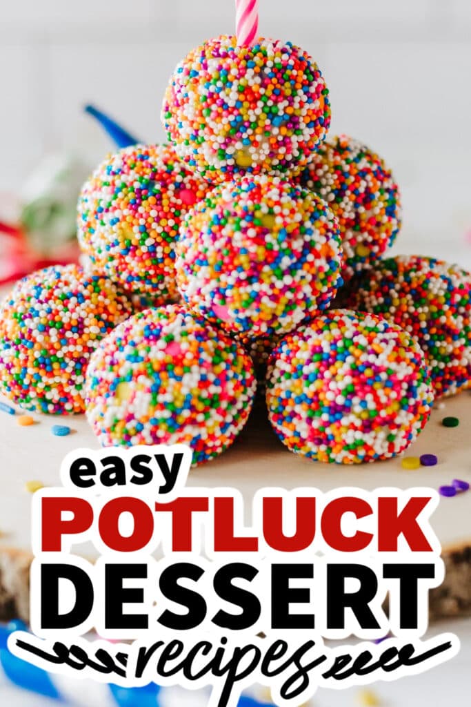potluck dessert recipes - FunFetti Cheesecake Bites