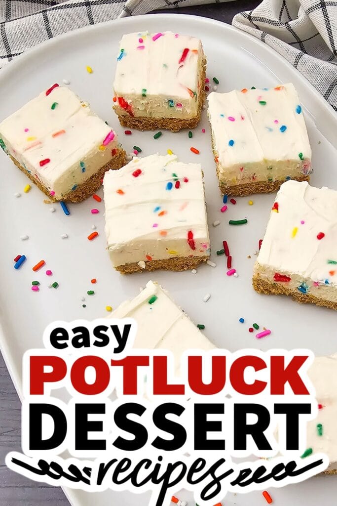 potluck dessert recipes - Funfetti Cheesecake Bars