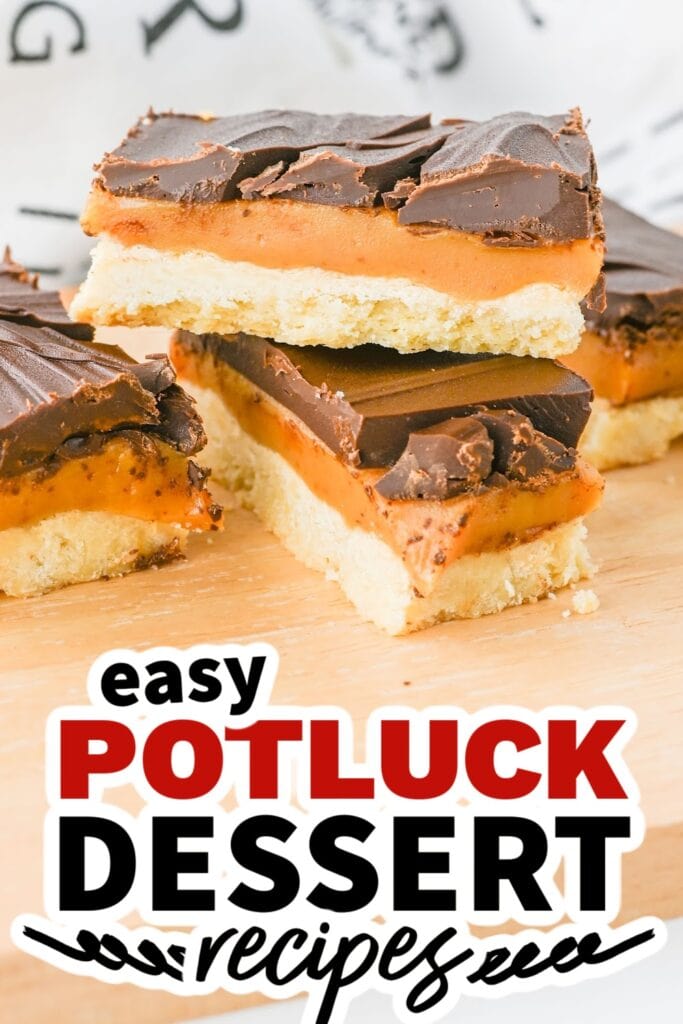 potluck dessert recipes - Homemade Twix Bars