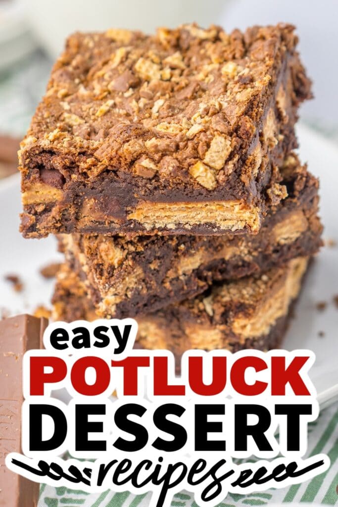 potluck dessert recipes - Kitkat Brownies