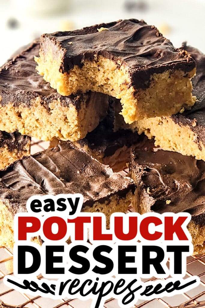 potluck dessert recipes - Peanut Butter Chocolate Rice Krispie Treats