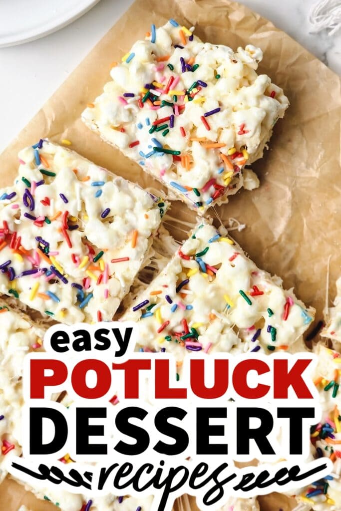 potluck dessert recipes - Popcorn Marshmallow Treats