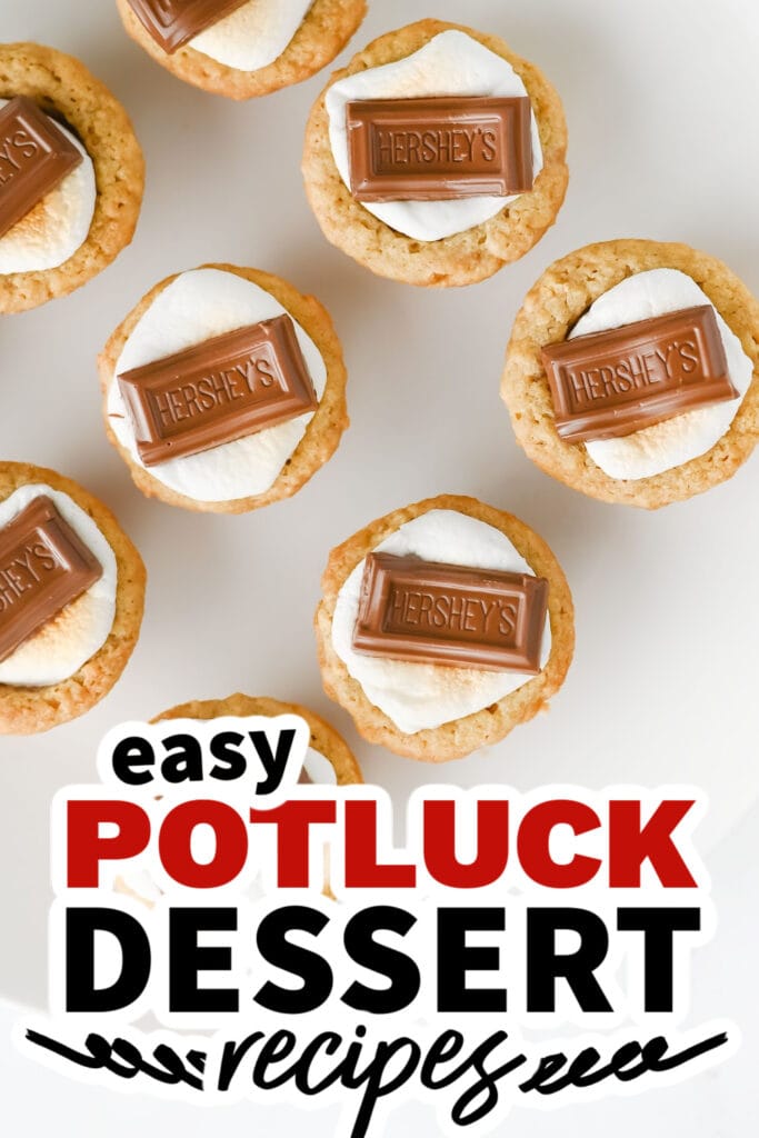 potluck dessert recipes - S’mores Cookie Cups