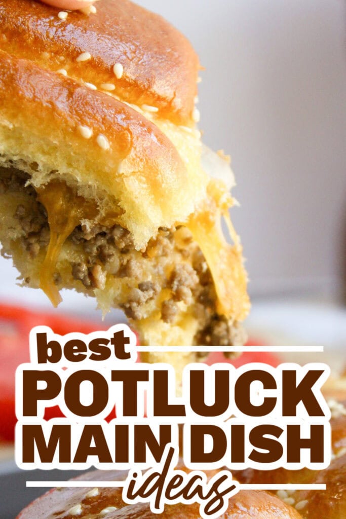 potluck main dish ideas - Cheeseburger Sliders copy