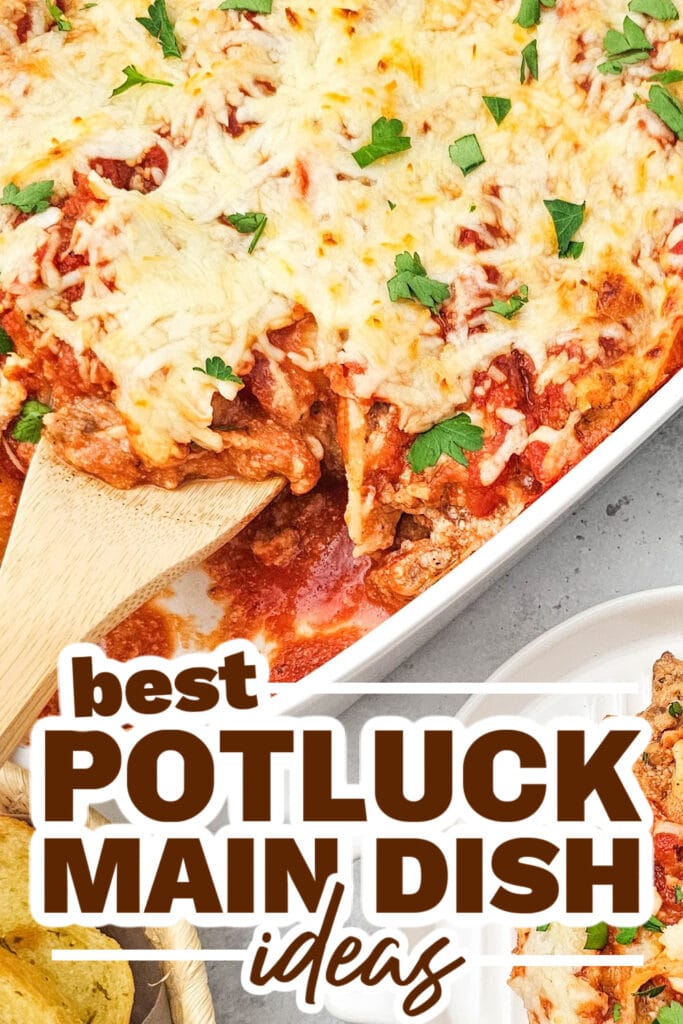 potluck main dish ideas - Cheesy Italian Stuffed Shells Casserole copy