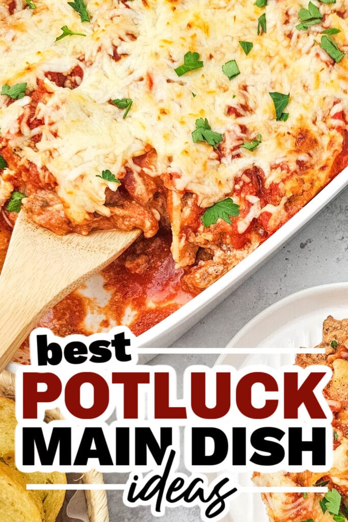 potluck main dish ideas - Cheesy Italian Stuffed Shells Casserole copy