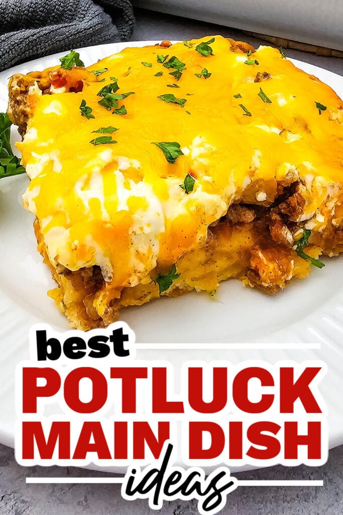 potluck main dish ideas - Cheesy Tex-Mex John Wayne Casserole