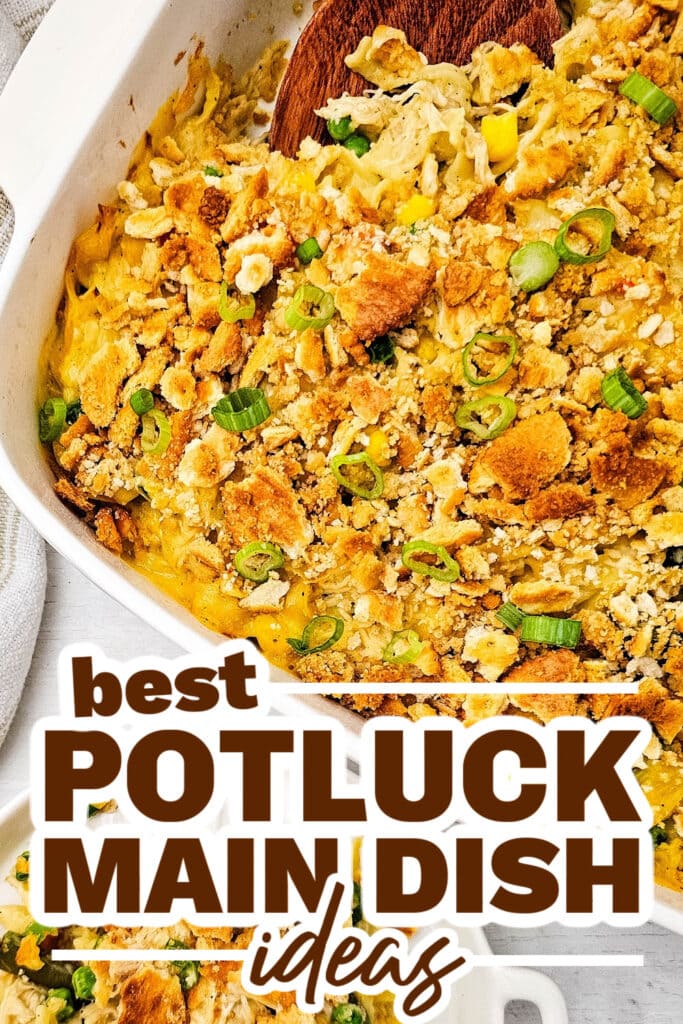 potluck main dish ideas - Chicken Noodle Casserole copy