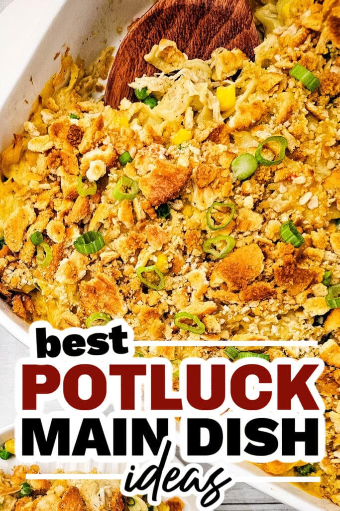 potluck main dish ideas - Chicken Noodle Casserole copy