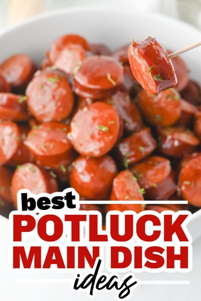 potluck main dish ideas - Crockpot BBQ Sausages