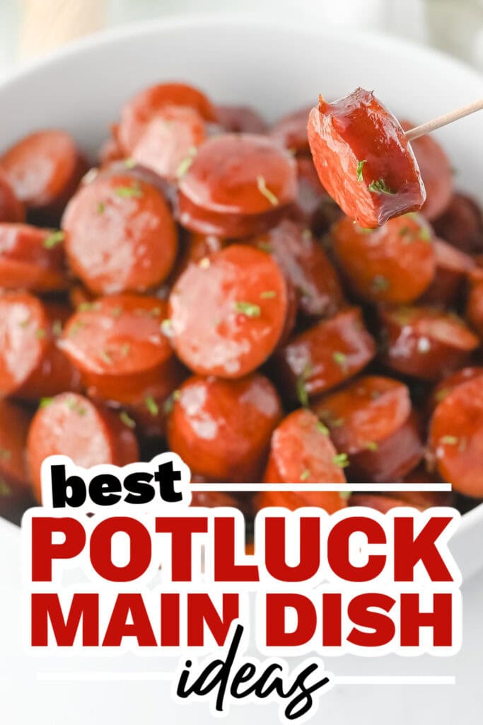 potluck main dish ideas - Crockpot BBQ Sausages