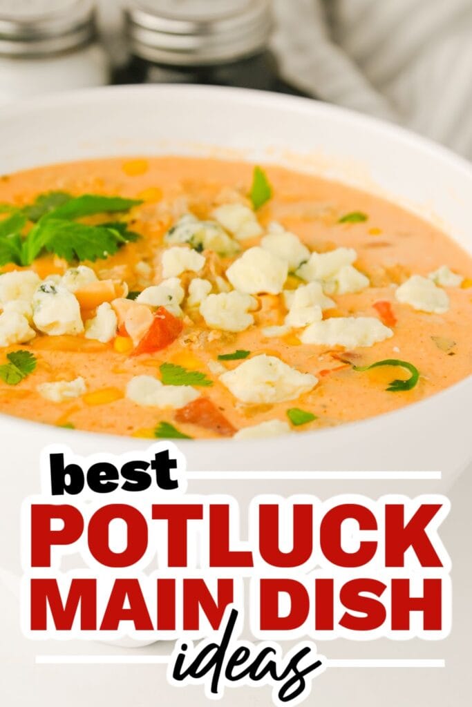 potluck main dish ideas - Crockpot Buffalo Chicken Chili