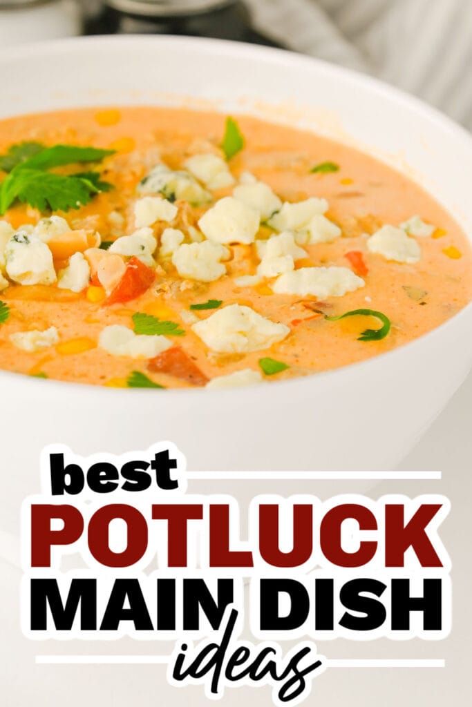 potluck main dish ideas - Crockpot Buffalo Chicken Chili copy