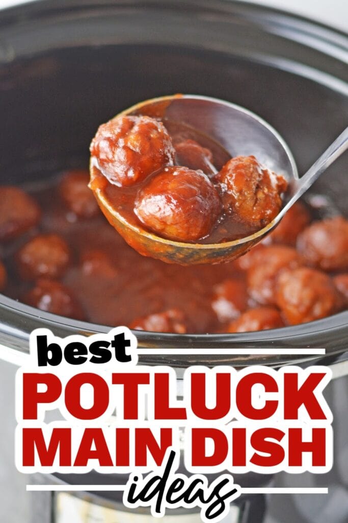 potluck main dish ideas - Crockpot Cranberry Meatballs