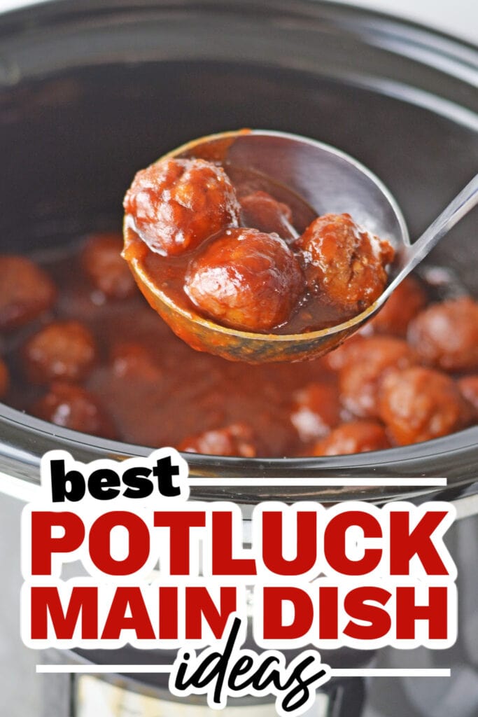 potluck main dish ideas - Crockpot Cranberry Meatballs