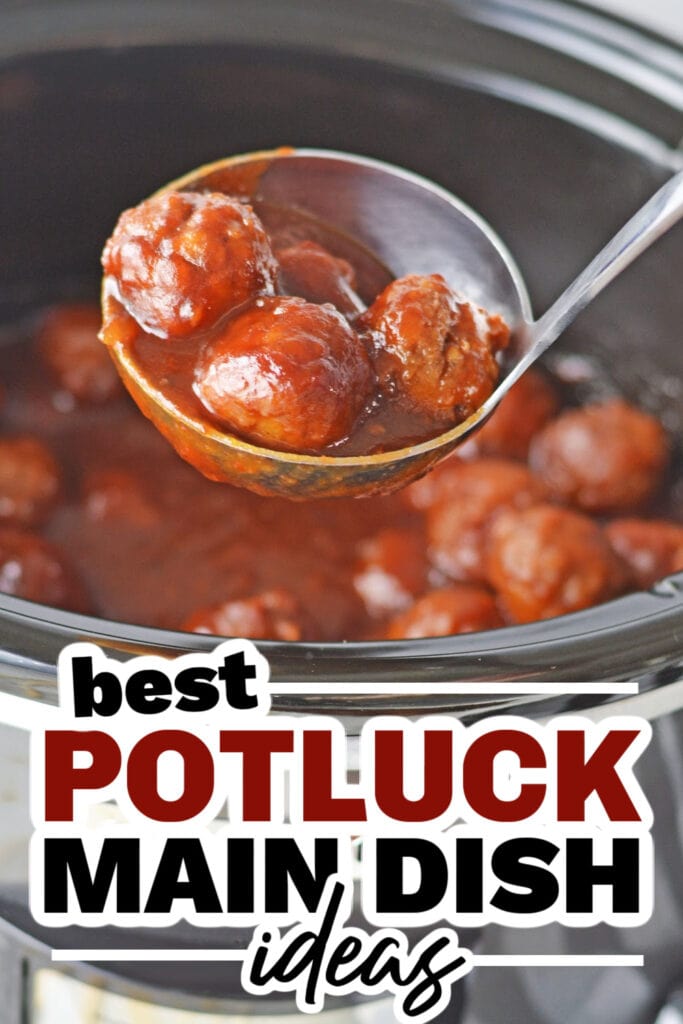 potluck main dish ideas - Crockpot Cranberry Meatballs copy