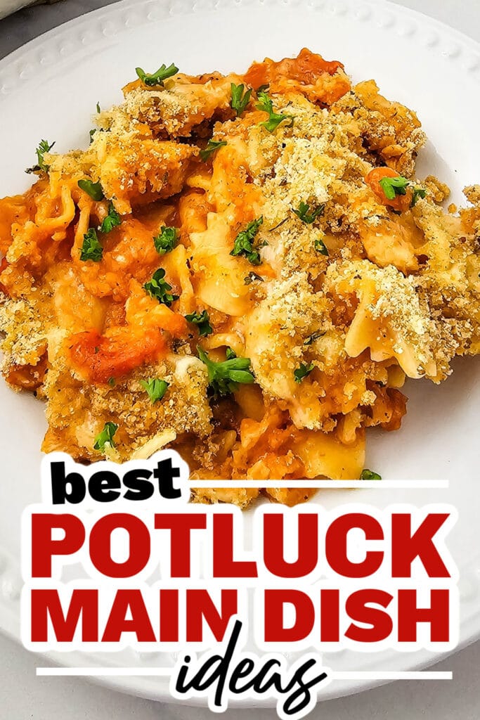 potluck main dish ideas - Dump-and-Bake Chicken Parmesan Casserole