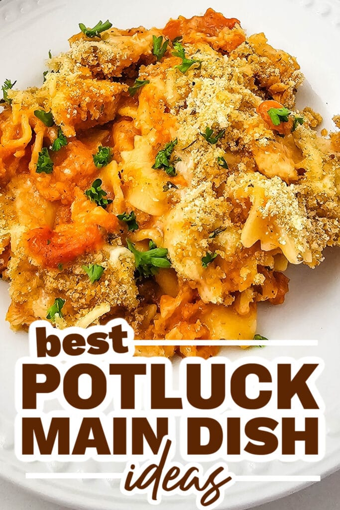 potluck main dish ideas - Dump-and-Bake Chicken Parmesan Casserole copy