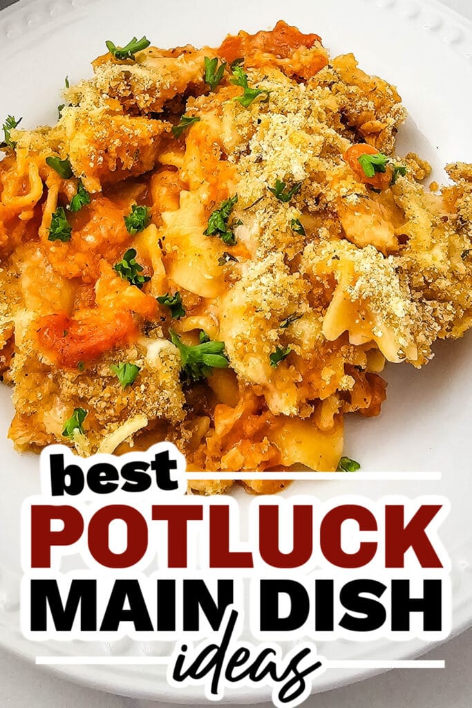 potluck main dish ideas - Dump-and-Bake Chicken Parmesan Casserole copy