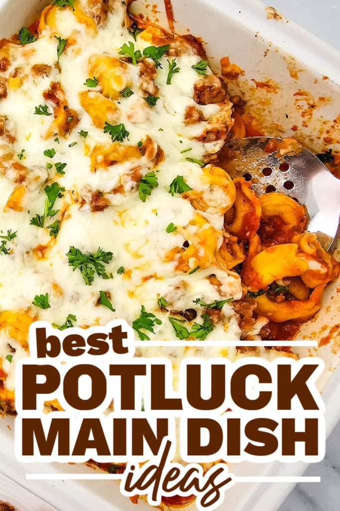 potluck main dish ideas - Italian Sausage Tortellini Casserole copy